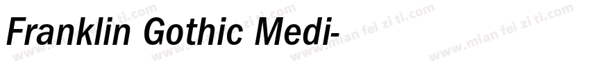 Franklin Gothic Medi字体转换